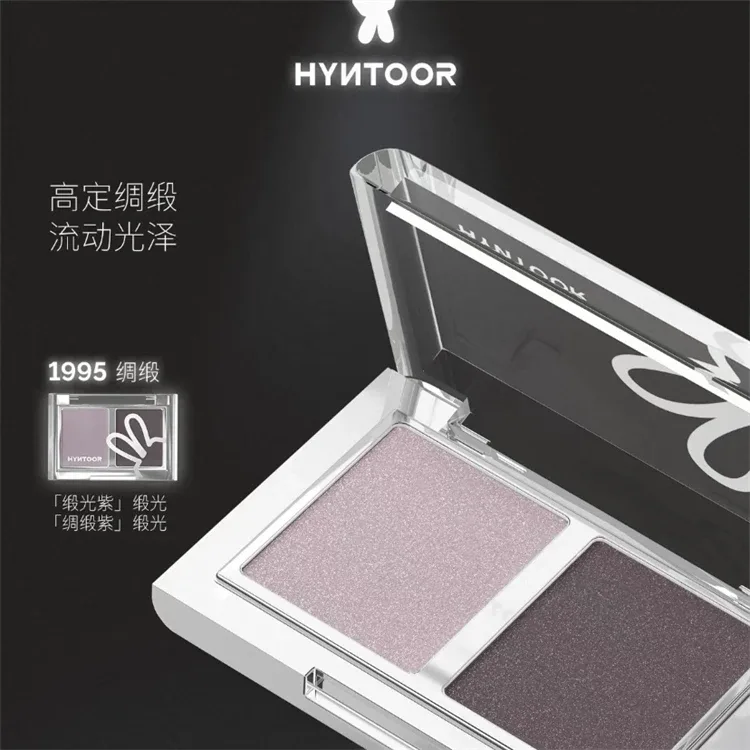 Hyntoor batom preto com glitter gótico, conjunto de cores duplas, prata fosca, nutritivo, cetim escuro, metálico, efeito esfumaçado diário