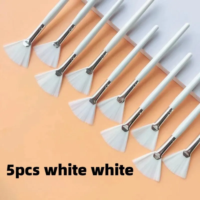 5/10pcs Fan Shape Foundation Makeup Brushes Multifunctional Facial Mask Brush Essential Oil Women Beauty Makeup Tools Brush — image 10