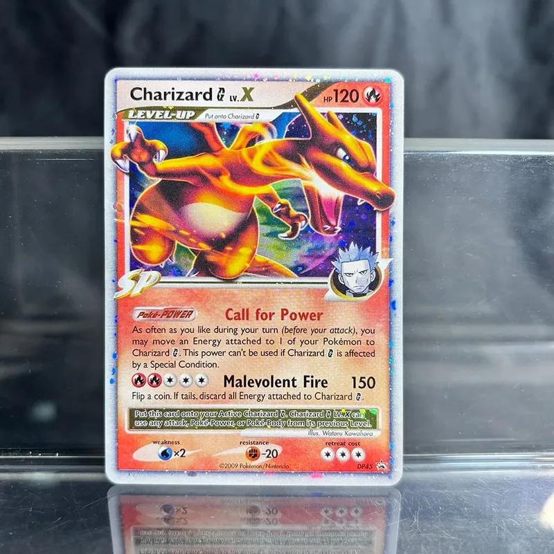 Coleção de negociação de jogos holográficos cartões proxy ptcg charizard pikachu mew ex singl pkm cartões de folha gengar vmax skyridge (sk)