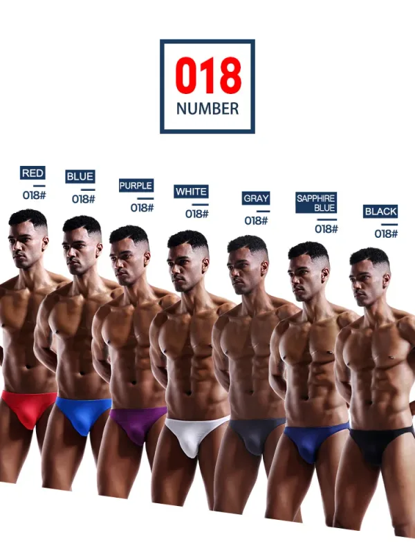 5pcs Men's briefs U convex mode thin stretch sexy low waist tight narrow hem underpants