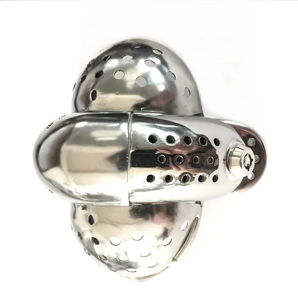 Cinto de castidade masculino de aço inoxidável, gaiola de pau, bloqueio emcc, cinto de castidade de metal ajustável, produtos adultos, brinquedo sexual para homens