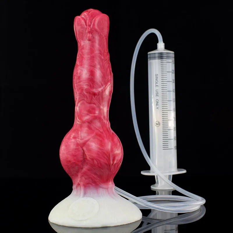 Ejaculação anal plug cão nó vibrador com forte otário estimulação vaginal esguichando pênis erótico adulto brinquedos sexuais 18 +