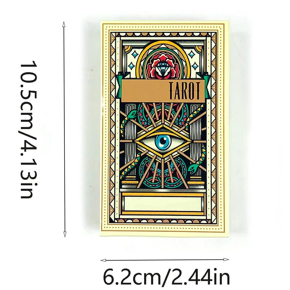 Venda quente cartas de tarô de tatuagem um 78 baralho de tarô pdf guia futuro adivinhação borad jogos de cartas de reunião de família