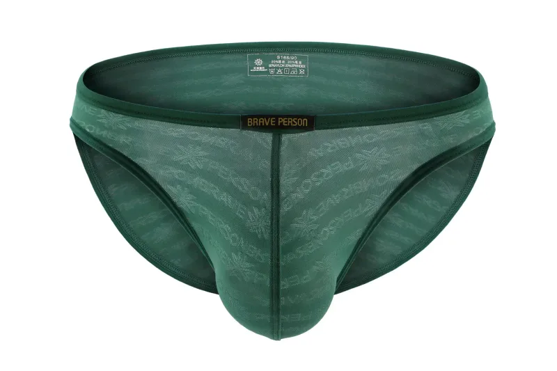 Brave Person New Men String Bikini Mens Briefs Transparent Comfortable Breathable Ropa Interior Hombre