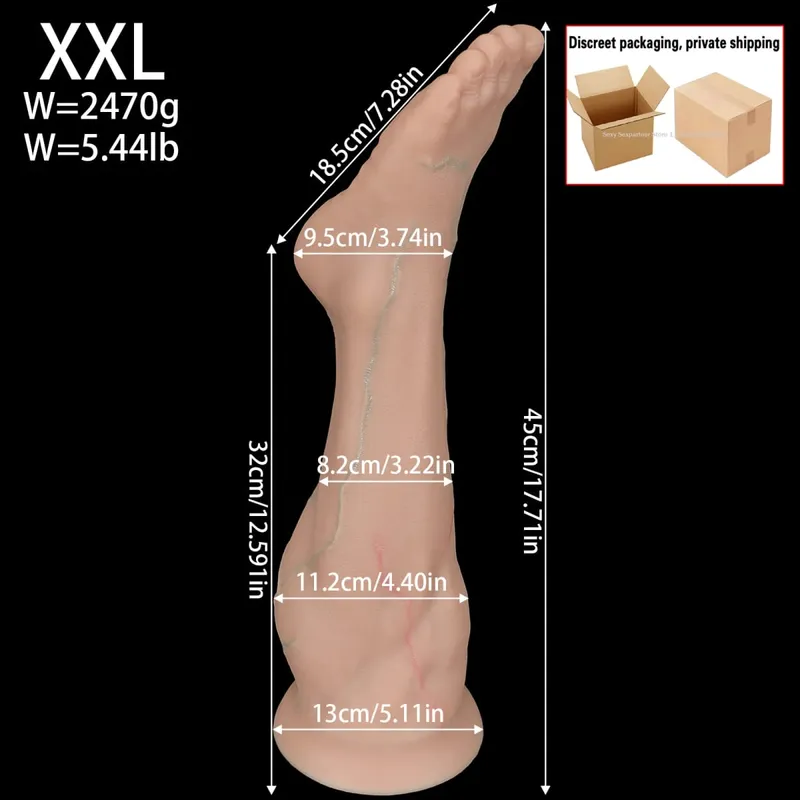 Plugue anal para pés grandes, plugue anal de silicone para treinamento, masturbador profundo, estimulador, brinquedos sexuais anais, mulheres e homens 18