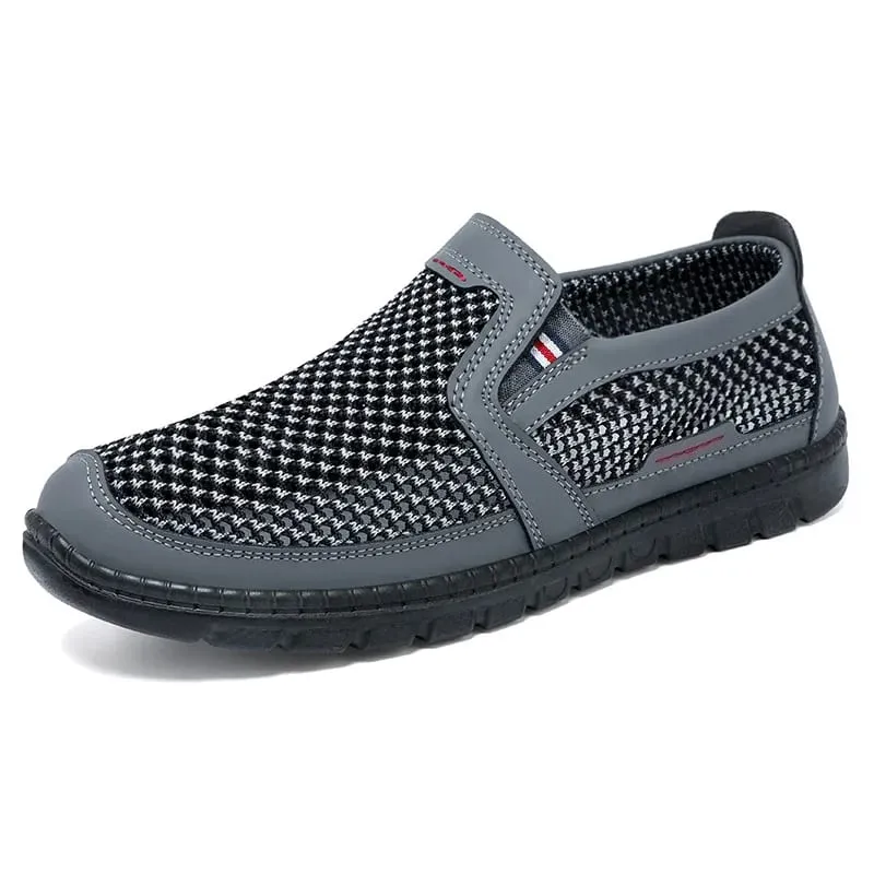 Tênis masculino multifacetado com buracos de ventilação, desodorizante sem cobrir os pés, tênis casuais, sapatos de grife