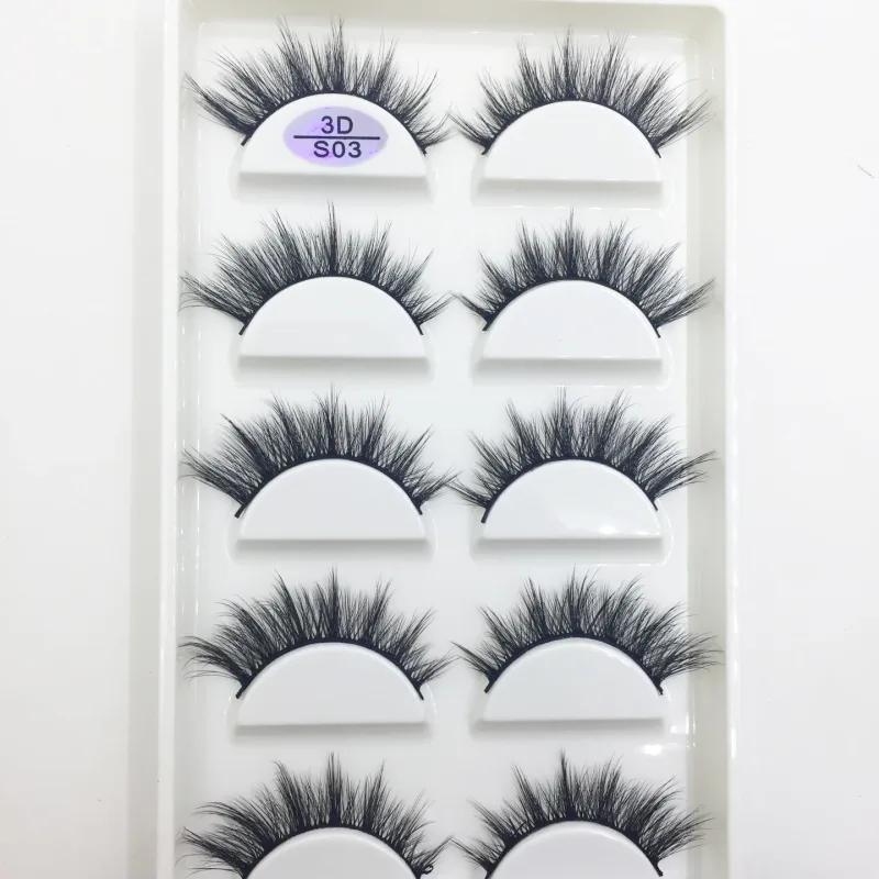 Natural 3d vison cílios postiços macios finos fofos cílios falsos maquiagem cílios beleza gato cilios 5 pares 15 estilos