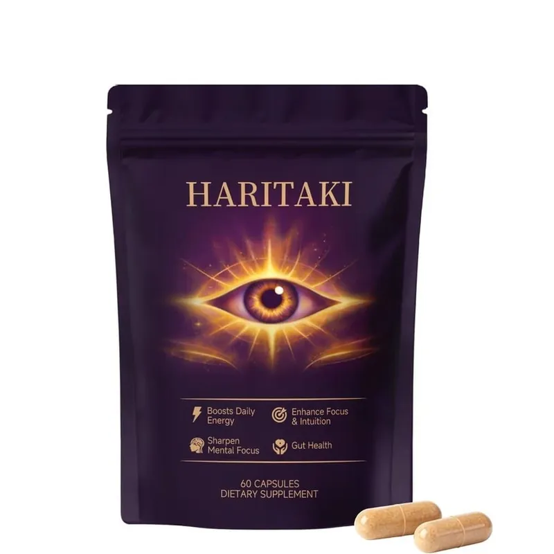 Cápsulas do terceiro olho Haritaki para equilíbrio digestivo e suporte regular do intestino com proteção antioxidante 60 cápsulas vegetais orgânicas