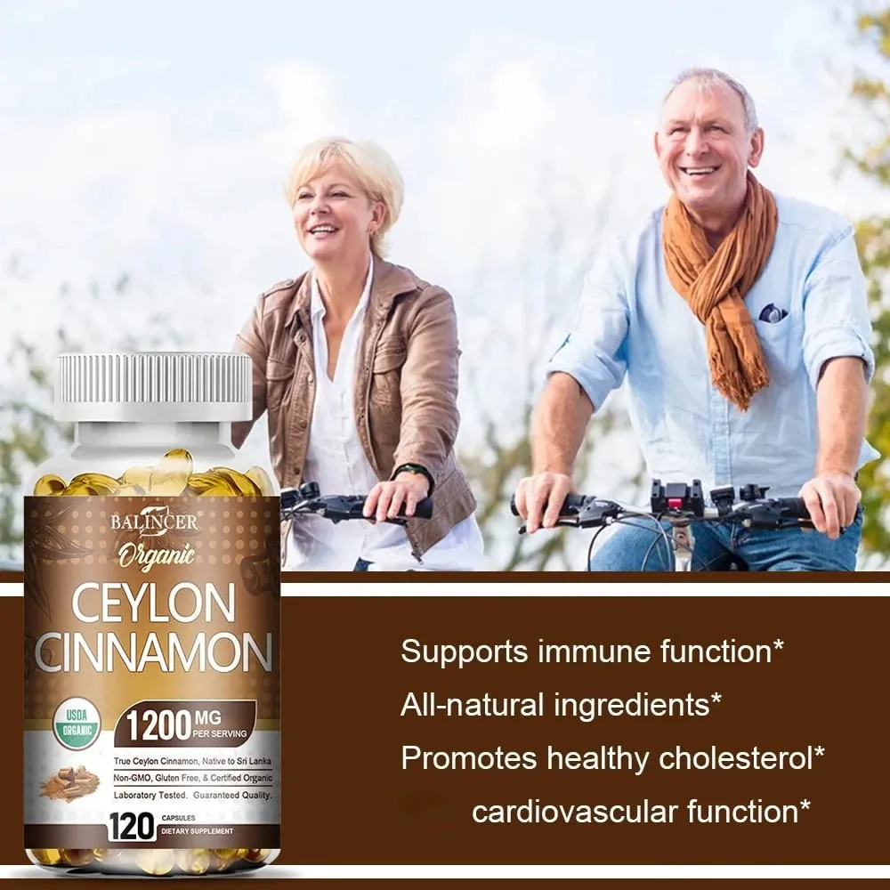 Organic Ceylon Cinnamon 1200mg Capsules Supports Healthy Blood Sugar Levels Digestion Antioxidant Ceylon Cinnamon Vegan