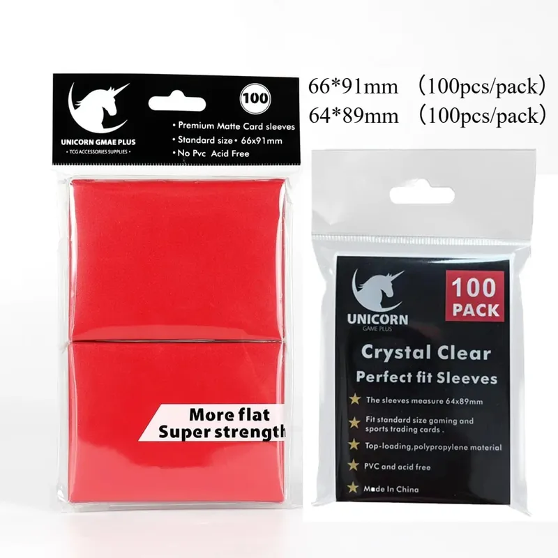 200PCS Card Sleeves Trading Cards Double Layer Matte Standard Size Card Sleeves for Pokemon MTG Baseball Sport Card Board Game