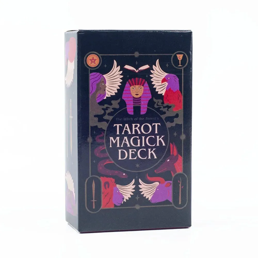 Tarot Magick Deck with Guidebook 10.3x6.1 cm Tabletop Oracle Cards for Parties for Divination and Spiritual Insight Board Game