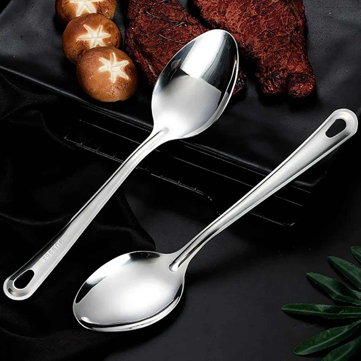304 de aço inoxidável colher coador concha filtro filtro skimmer coisas úteis para utensílios cozinha — image 2