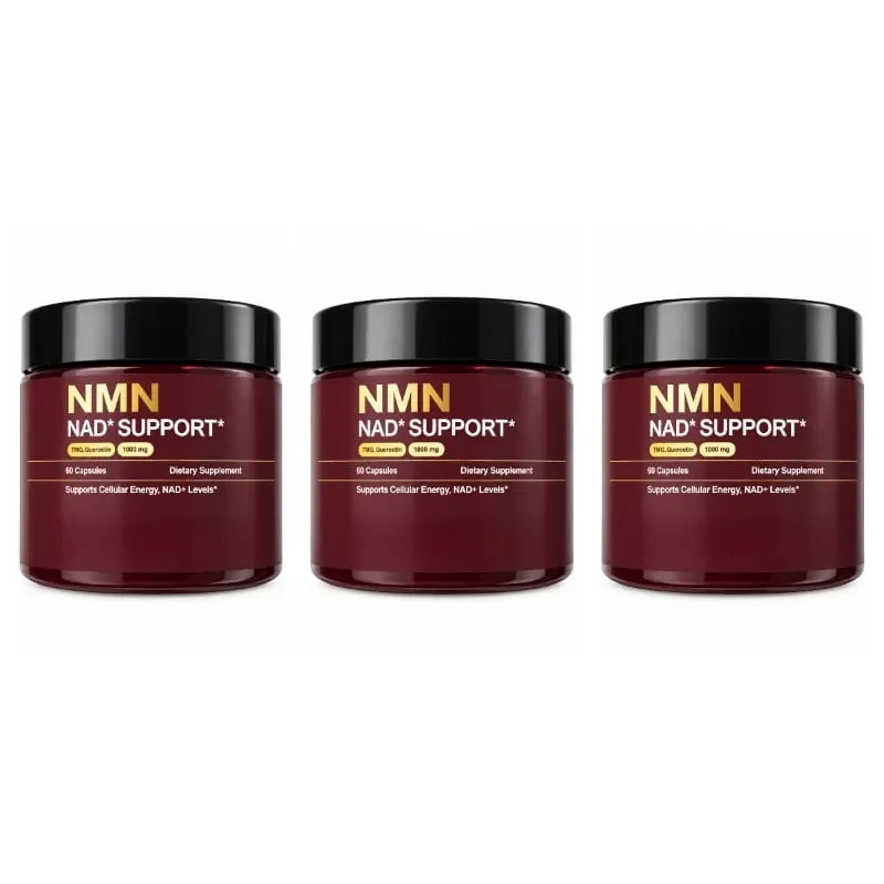 Suplemento de suporte NMN NAD + 1000 mg com TMG e quercetina para energia celular, envelhecimento saudável e suporte antioxidante 60 cápsulas