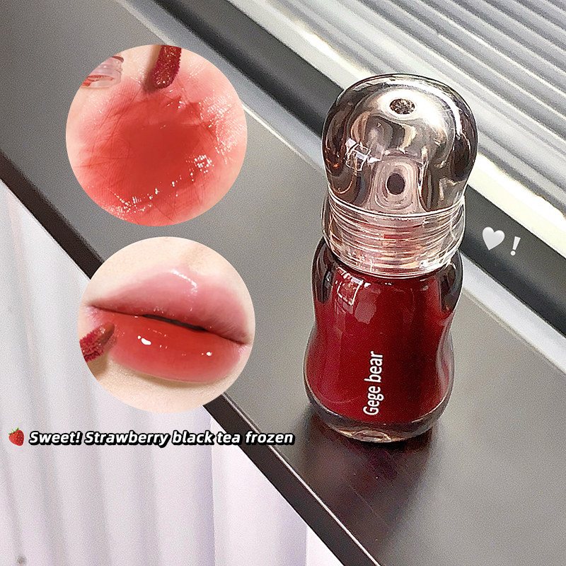 Hidratante lábios carnudos efeito espelho cor labial textura não gordurosa pigmento labial líquido não é fácil de colar levemente esmalte labial