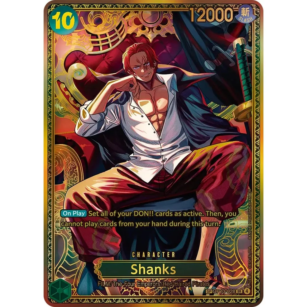 Cartões de coleção Monkey D. Luffy EB04-061 OPCG EN Brilhando Criatividade Raro Holográfico Em Relevo Cartão De Folha Texturizada