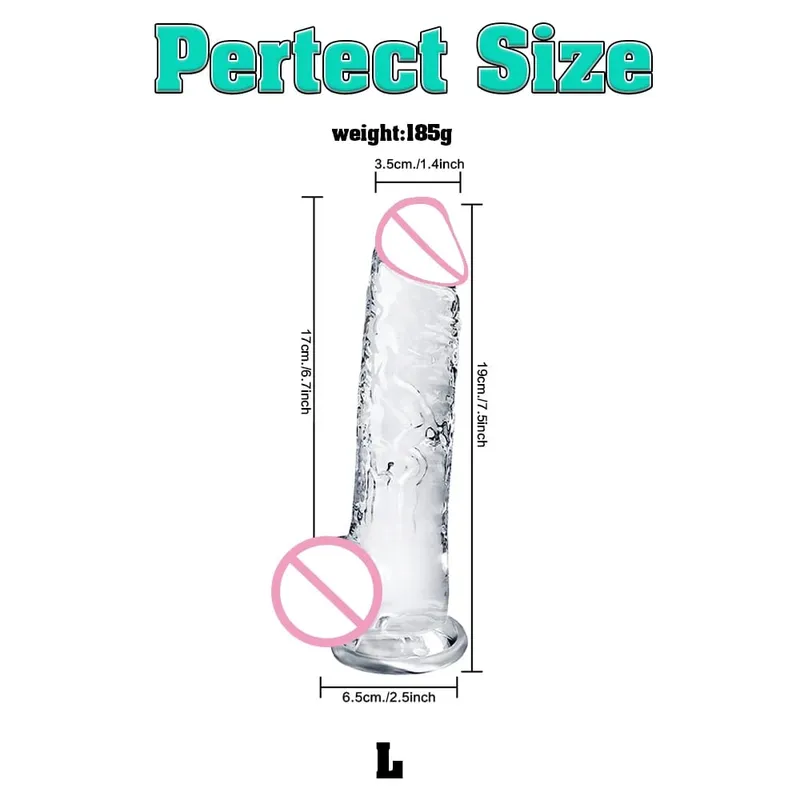 Tamanhos diferentes transparente macio geléia vibrador realista falso pau pênis com ventosa g ponto vagina massagem brinquedo sexual para mulher