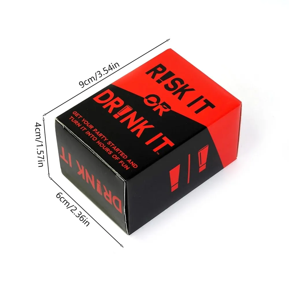 Arrisque ou beba divertido jogo de festa para jogo de cartas universitário, jogo de bebida, pré-jogo, noite, hilário, desafios, perguntas, adultos