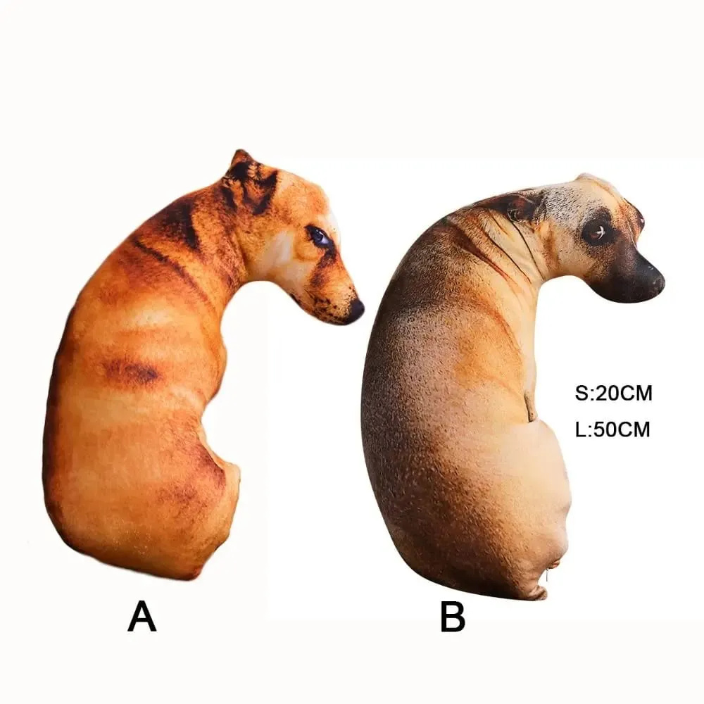 Hound 3D Lifelike Animal Throw Pillow Soft Creative Dog Almofada Almofada para casa — image 7