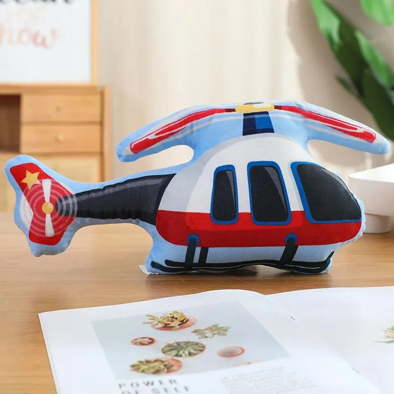Travesseiro de pelúcia colorido para transporte público, escavadeira, tanque de moto, avião, sofá, decoração de quarto, almofada, presente masculino