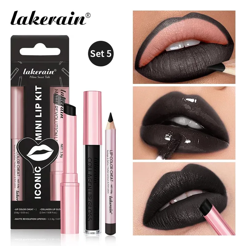 Fantasia de bruxa para halloween, conjunto de maquiagem com saco de cordão, sombra, batom, delineador, sobrancelha, pintura facial para festa de cosplay de halloween
