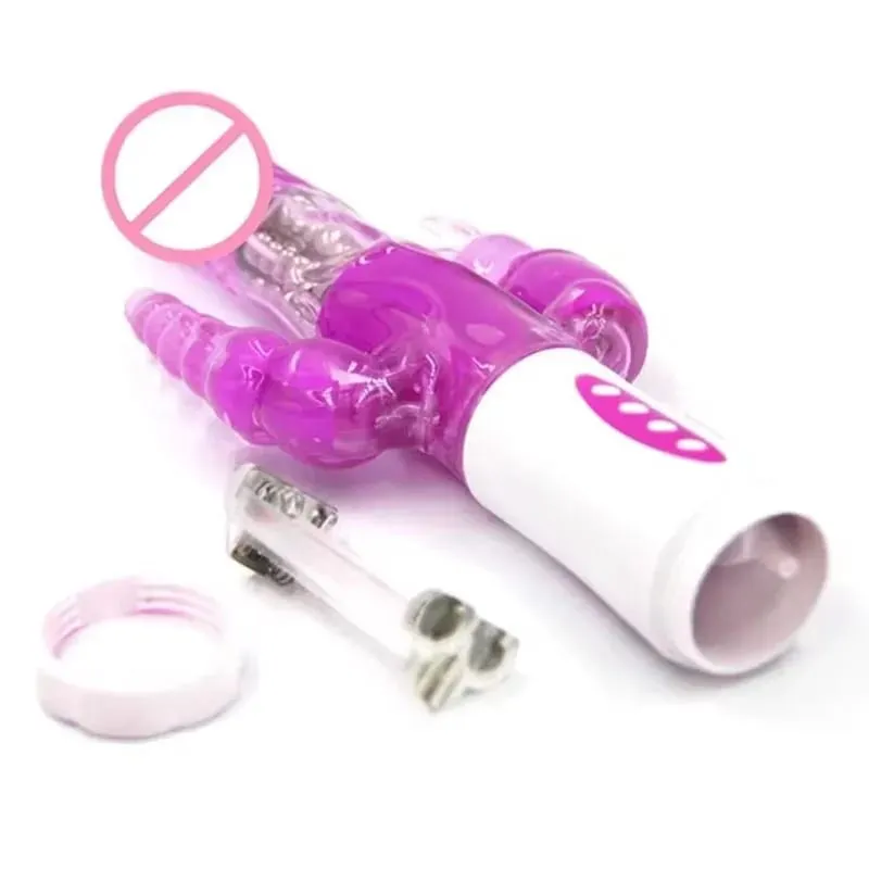 Vibrador de coelho de silicone 3 em 1, ponto G, clitóris, contas anais, estimulador, 10 modos de impulso, brinquedo sexual vibratório para mulheres — image 1