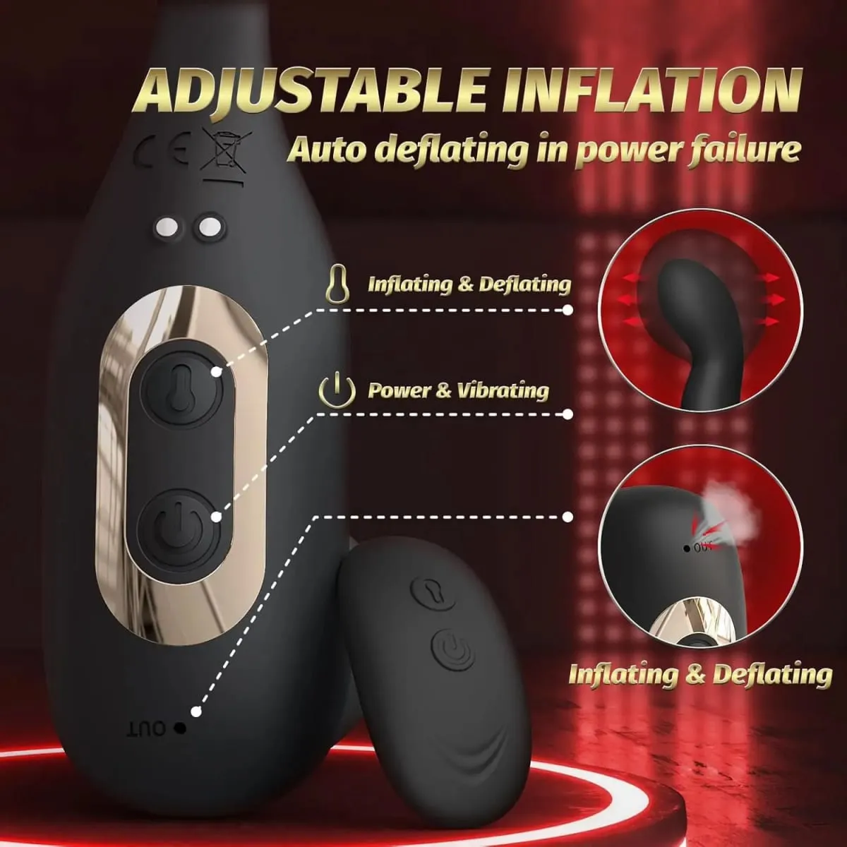 Anal butt plug vibrador com anel peniano atraso ejaculação massageador de próstata controle remoto brinquedos sexuais adultos para homens casais anéis