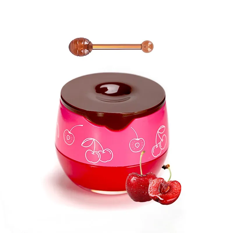 5.5g Lip Sleep Mask Night Sleep Maintenance Moisturizing Lip Gloss Bleach Cream Nourishing Lip Care Strawberry Honey