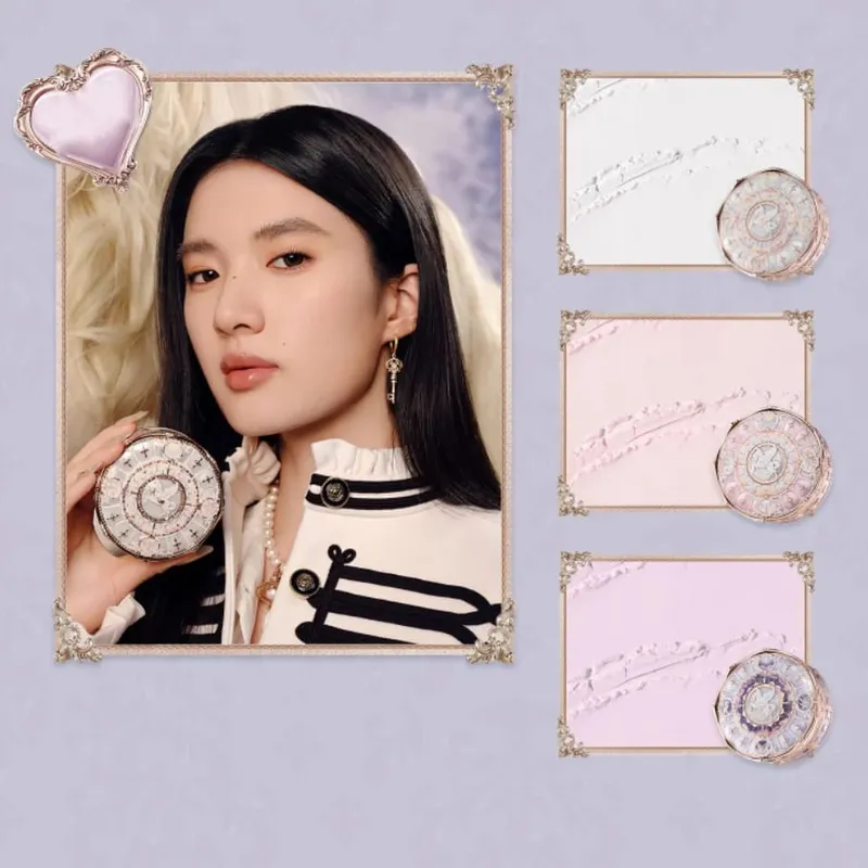 Conjunto de maquiagem de unicórnio Flower Knows Knight - Batom Blush Cloud Setting Powder Starlight Eyeshadow Kit de cosméticos em caixa de presente