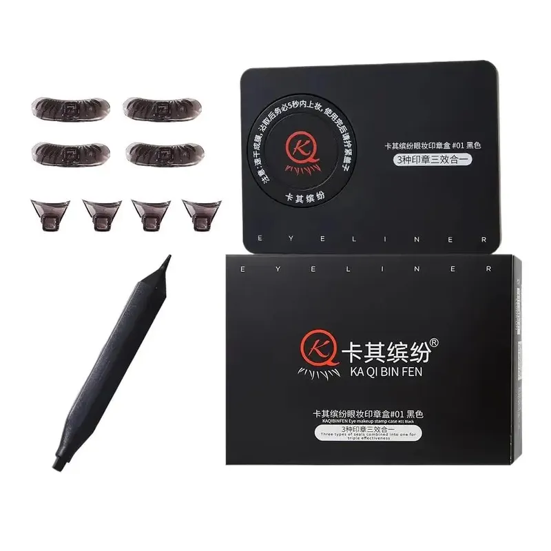 3 em 1 conjunto de carimbo de cílios inferiores e beleza conjunto de carimbo de toupeira 3s aplicação rápida ferramentas de maquiagem de olhos à prova d'água