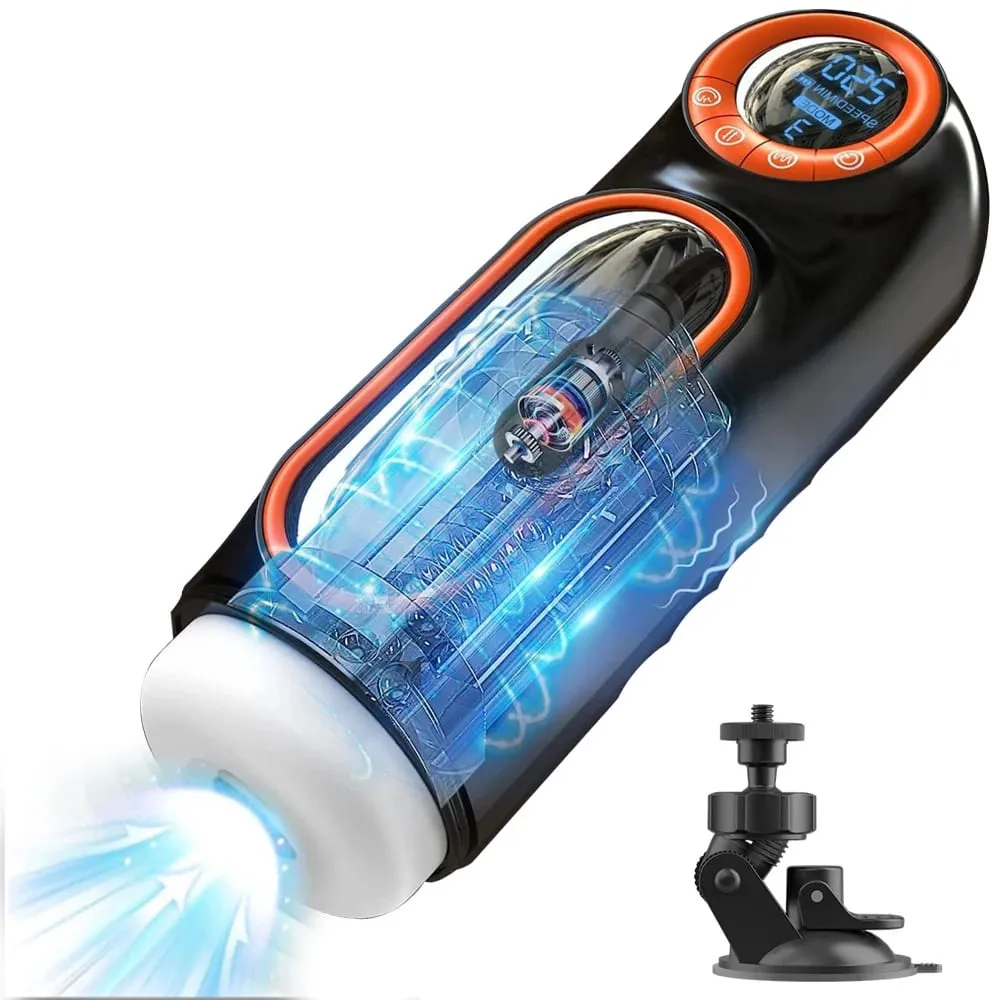 Automatic Telescopic Sucking Masturbator Cup With LED Display Vagina Masturbation Blowjob Sex Machine Adults Sex Toys for Men — image 1
