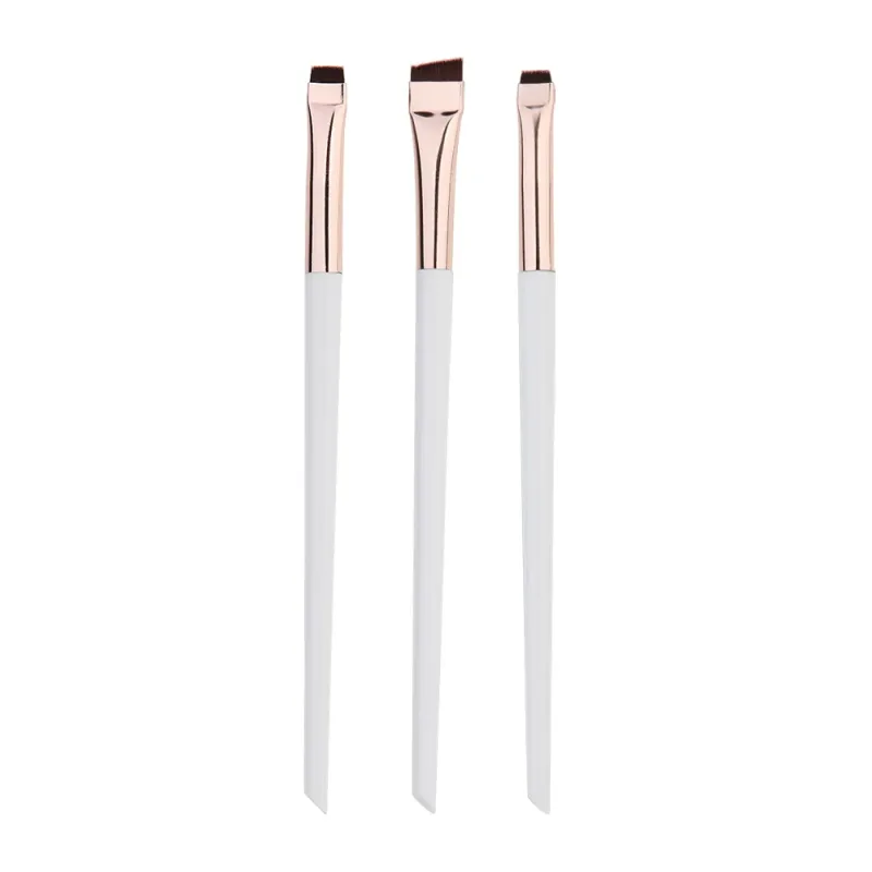 3 Pçs/set Lâmina Pincéis Delineador Sobrancelha Pincel Portátil Plana Fina Eye Liner Brow Contour Pincel de Maquiagem Make Up Tool Atacado 2025