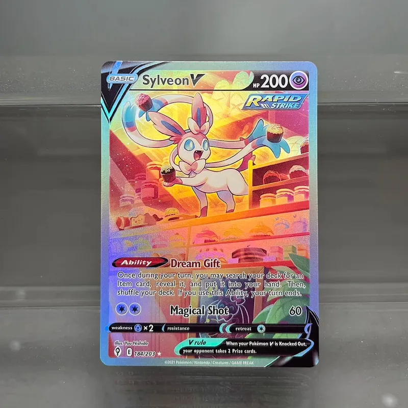 箔 PKM 單卡皮卡丘噴火龍 EX 泡泡喵遊戲稀有收藏卡 PTCG 彩虹代理卡 — image 19
