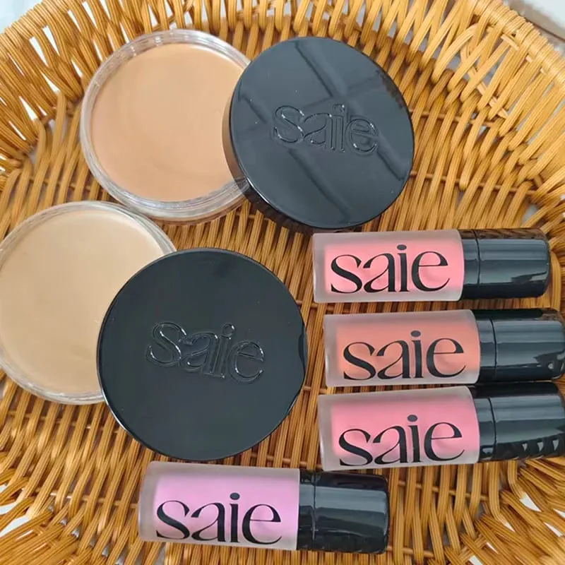 Fashion Saie Glitter Hydration Liquid Powder Blusher Moisturizing Liquid High Gloss Gel Facial Contour Cream Makeup Products