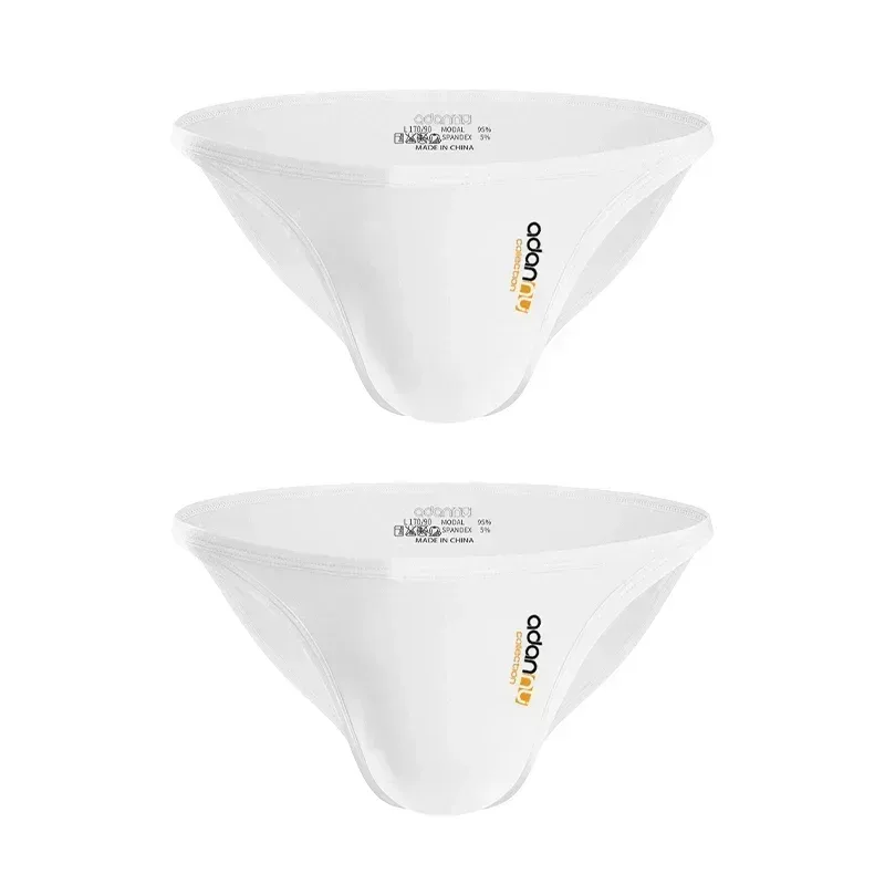 Cuecas modais masculinas de cintura baixa, sexy, cor sólida, simples, triângulo, roupa íntima, esportes, respirável, confortável, calcinha masculina