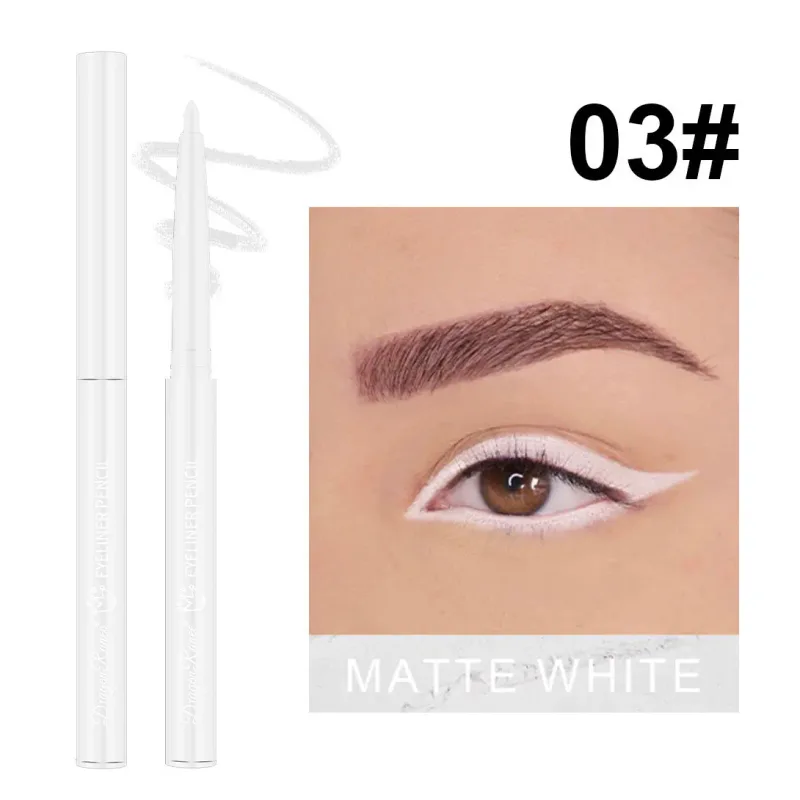 Waterproof Black Brown Eyeliner Gel Pencil Matte Smooth Quick Dry Easy Wear Pearlescent Eyeshadow Eye Liner Pen Makeup for Eyes