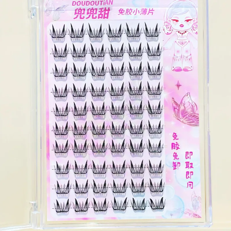 Cílios postiços C Curl Natural & Wispy Lash Wisps Manga Cílios autoadesivos perfeitos para meninas noite fora ferramentas de maquiagem para os olhos