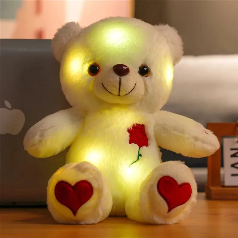 可愛毛絨小熊玩具工具軟禮物生日禮物燈 LED 毛絨動物毛絨玩具多彩發光節日禮物 — image 6
