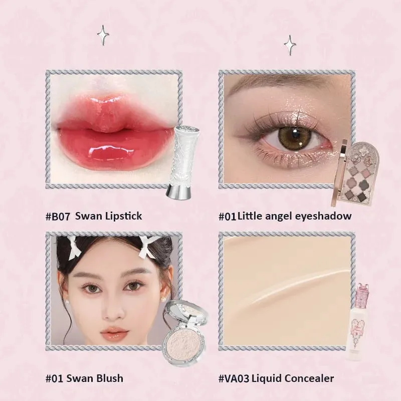 Flor sabe conjunto de maquiagem lábio lama iluminador pó blush sombra de olho maquiagem profissional presente kit para menina cosméticos conjunto completo