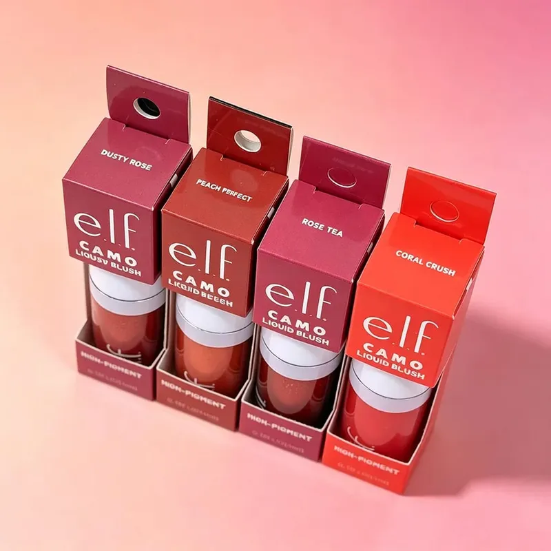 O novo blush líquido da Elf Camo apresenta desenvolvimento de cor de longa duração, leveza natural, retenção de umidade e fácil aplicação