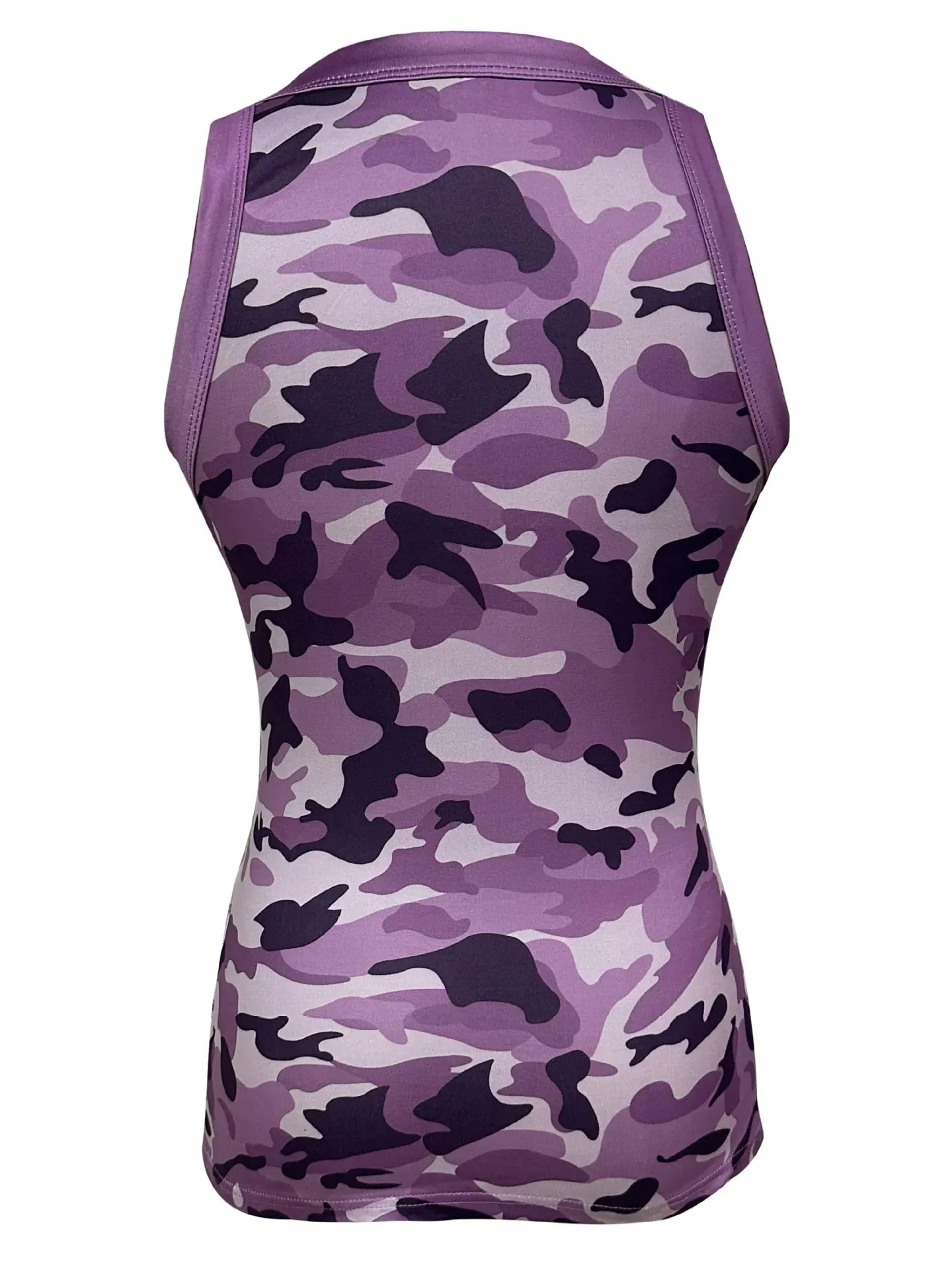 Women Casual Camo Round Neck Ribbed Tank Top Summer Basic Elastic Camisole Sexy Sleeveless Crew Neck Vest Women's Clothing