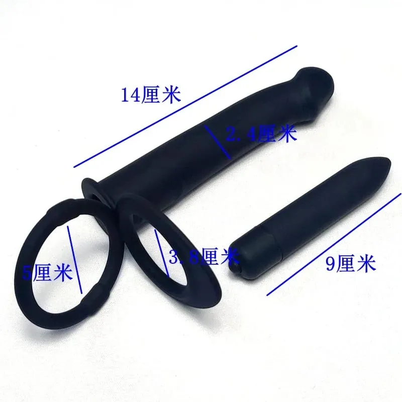 Vibrador dupla penetração anal plug vibrador butt plug para mulher cinta no pênis massagem vagina plugues adultos brinquedos sexuais para casais
