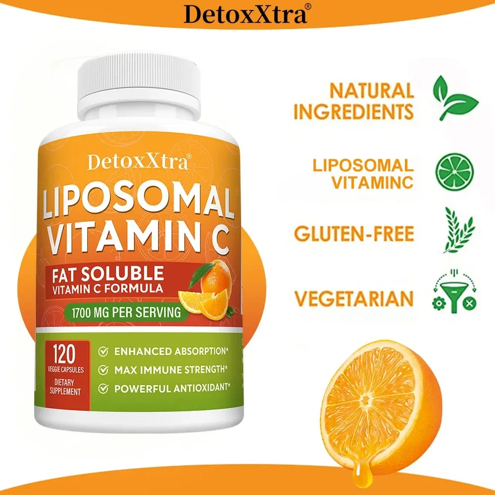 Liposomal Vitamin C 1700mg High Absorption Powerful Antioxidant Supports Collagen Production Immune & Skin Health