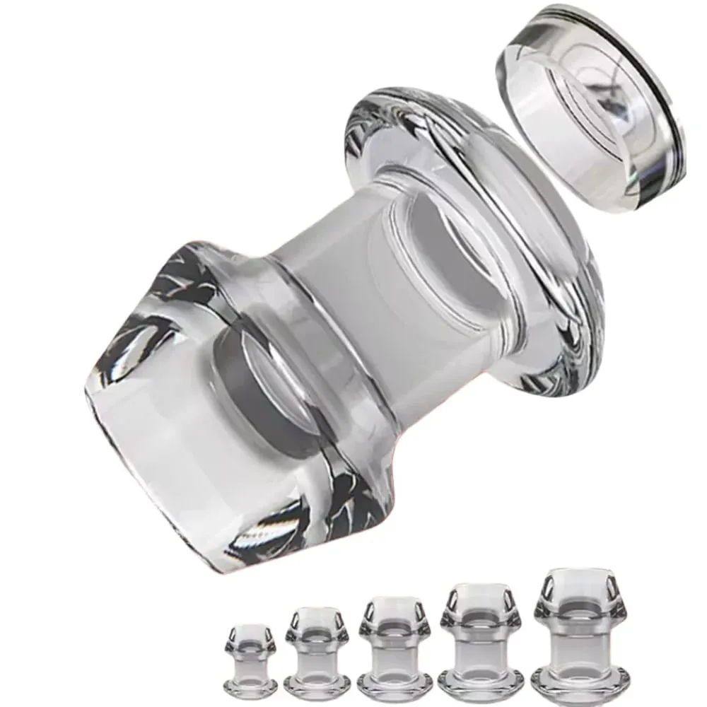Espéculo oco espreitando contas anais vagina butt plug ass expansor túnel transparente ânus dilatação bdsm brinquedo sexual para casais gays — image 1