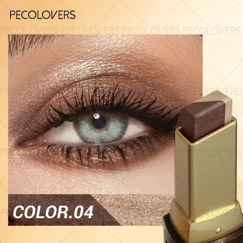 1PC Two-color Eyeshadow Stick Eye Highlighter Lazy Eyeshadow One Touch To Set High Color Development Eye Cosmetics
