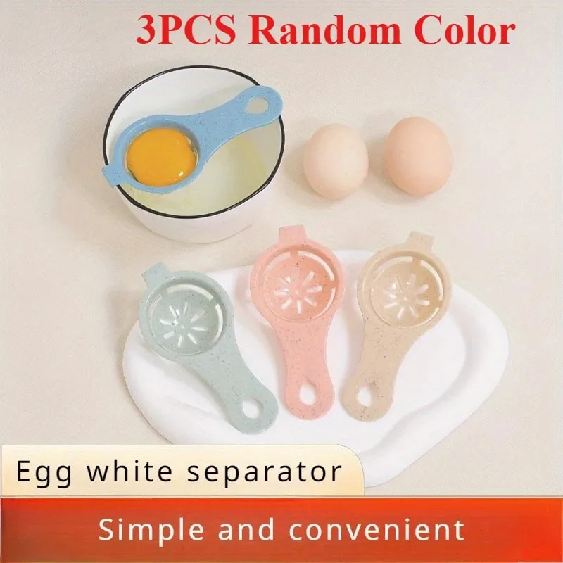 1pc separador de ovo de palha de trigo sustentável-fácil gema & filtro branco para assar gadget de cozinha