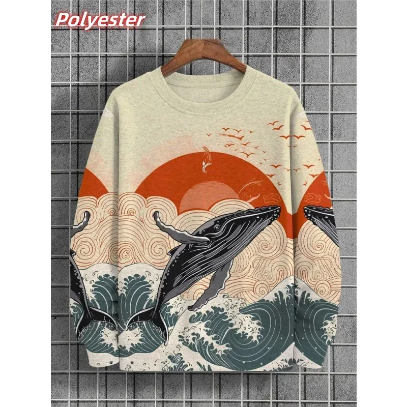 Gato sushi padrão hoodie para homens animais bonitos 3d impresso pulôver outono manga longa solto em torno do pescoço hoodies moletom topos