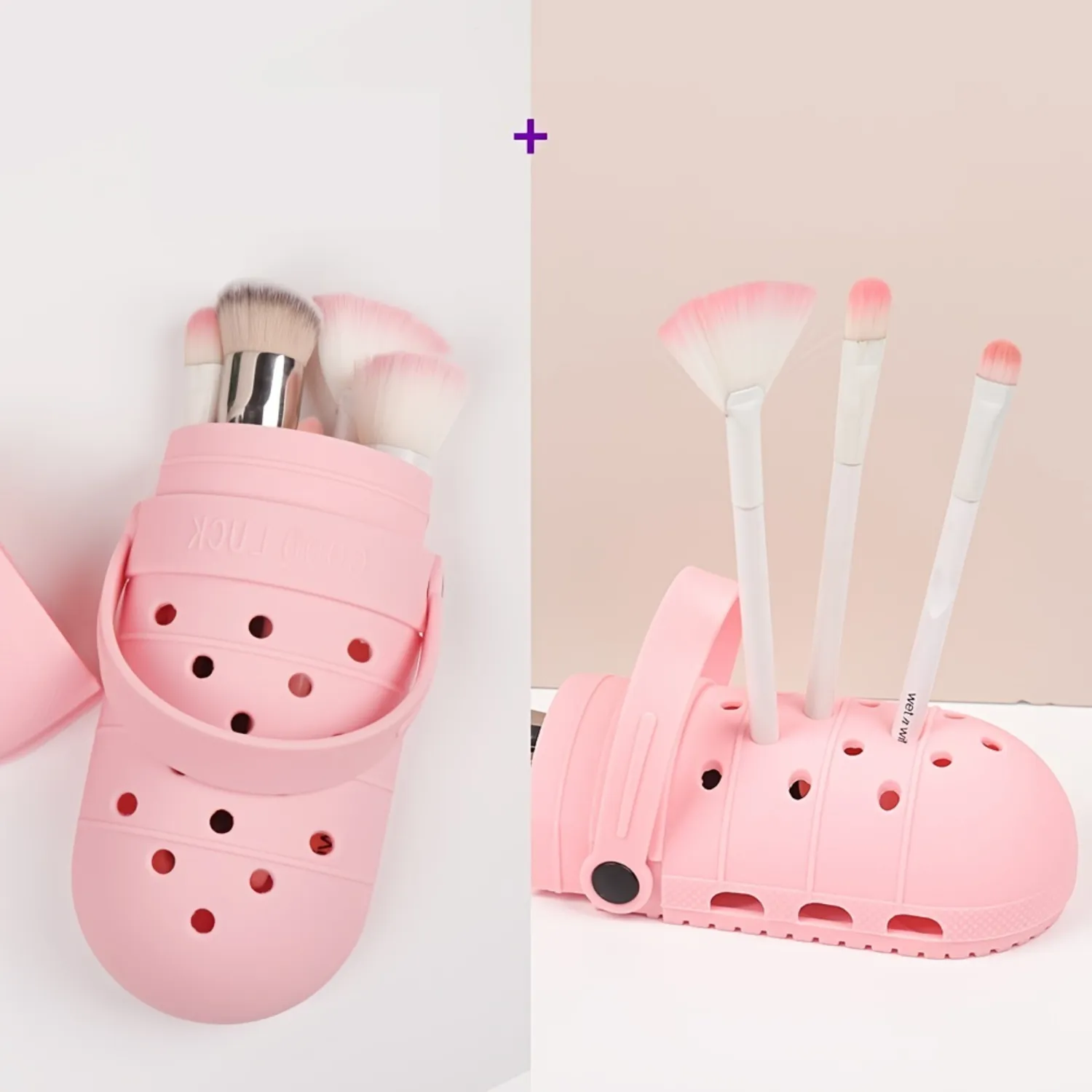 Silicone Makeup Organizer Box – Kids Pencil Case & Stationery Holder Large Slipper‑Style Storage