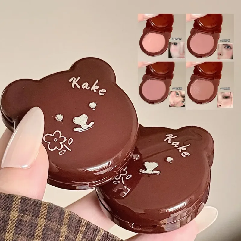 Urso multi-uso bochecha batom cremoso textura macia natural clareamento tez diariamente blush aveludado suave batom maquiagem