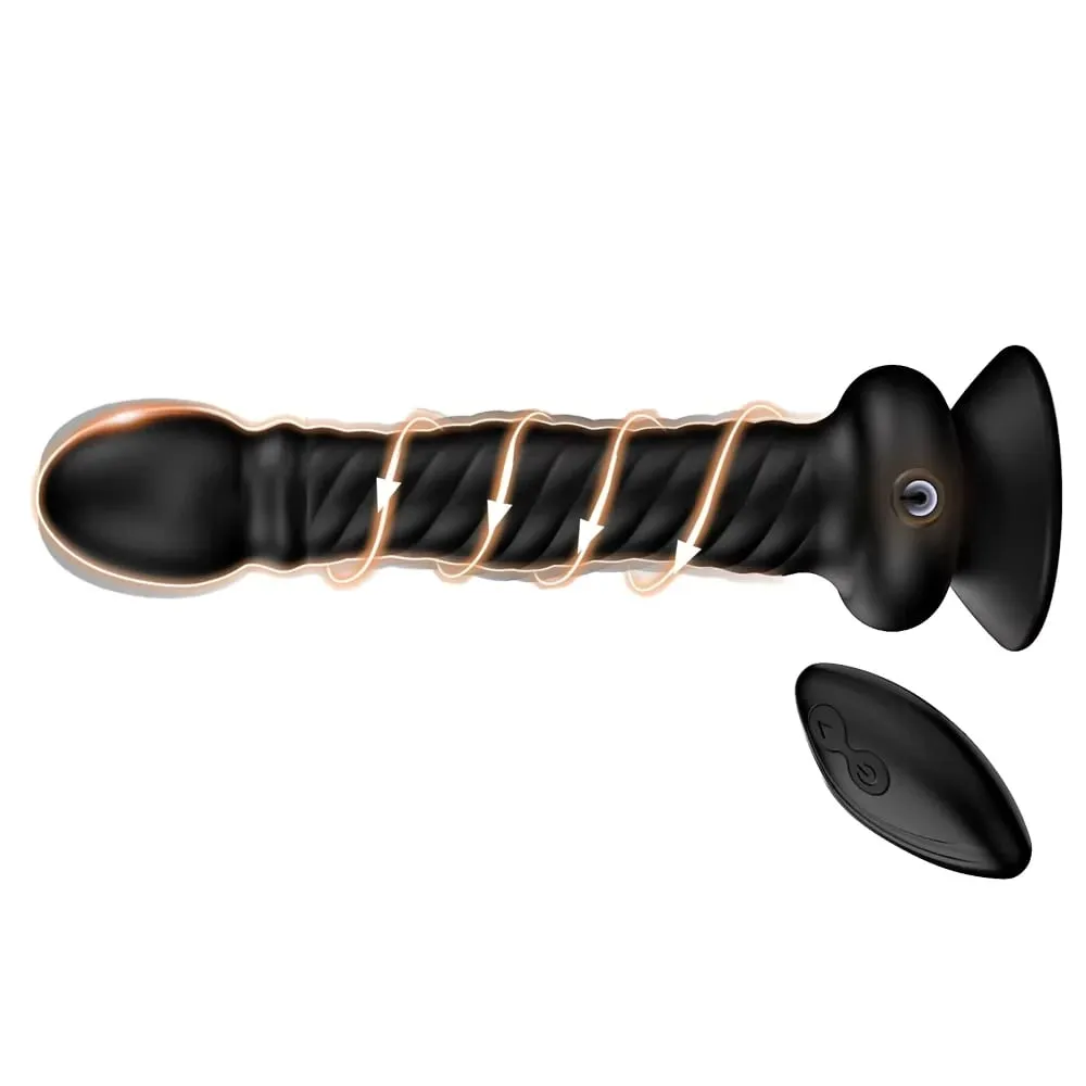 Vibrador anal contorcido, massageador de próstata masculino, plug anal vibratório com controle remoto, brinquedos sexuais adultos para homens, mulheres gays
