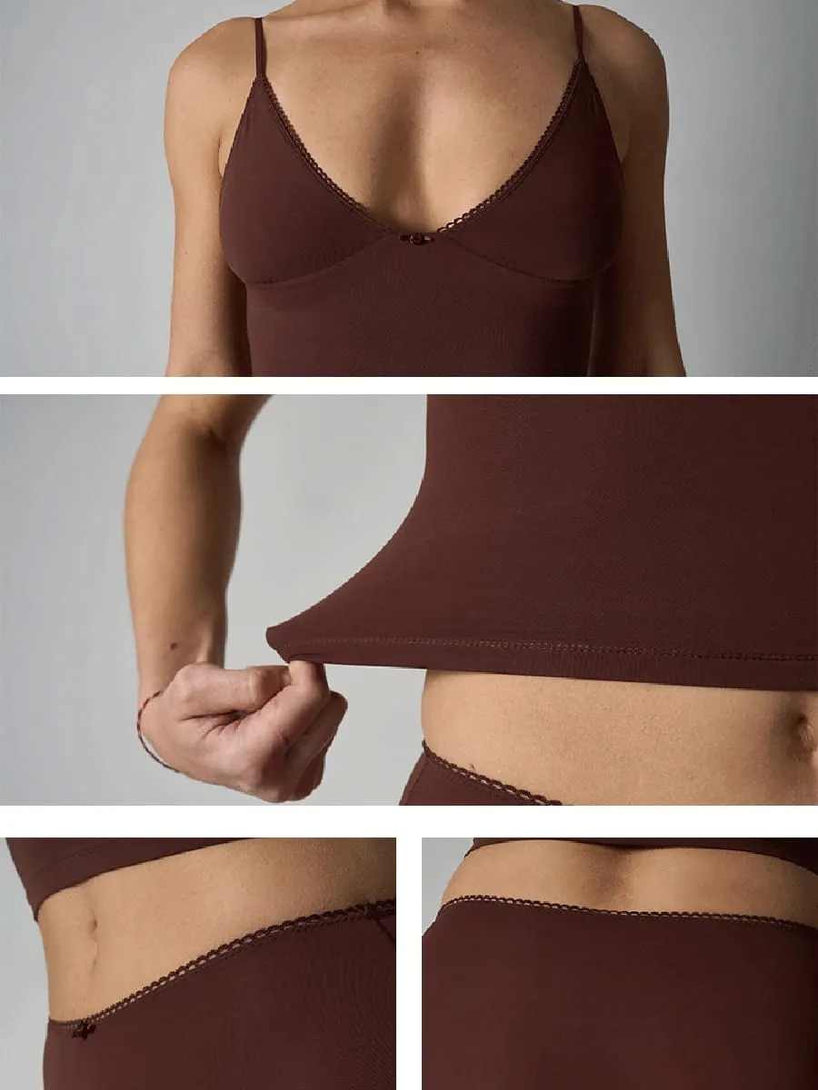 Conjunto de lingerie sem costura fina sólida feminina renda guarnição triangular copo camisola com boxer shorts alta elasticidade magro conjuntos de sutiã floral